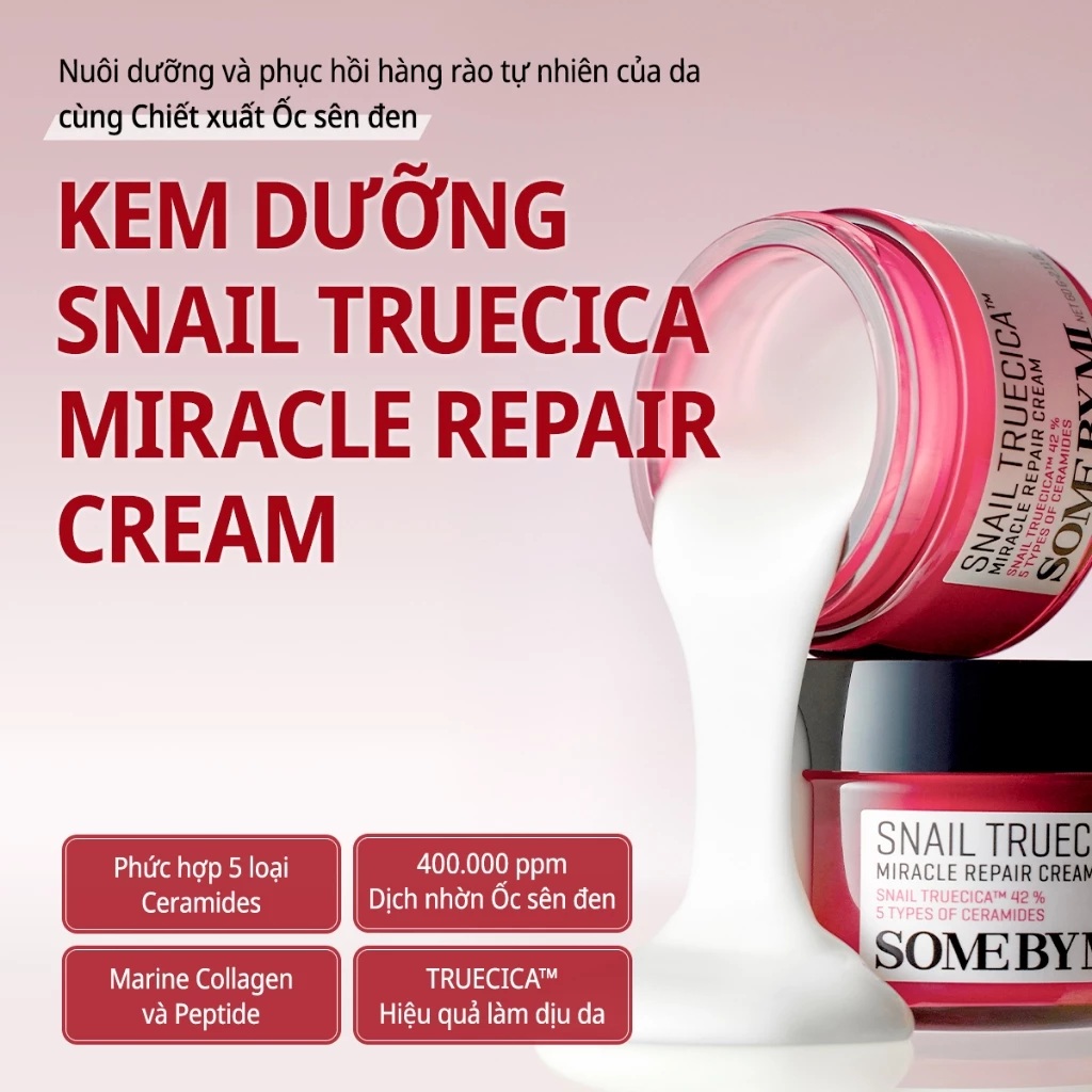 Kem dưỡng Some By Mi Snail Truecica Miracle Repair Cream Kem dưỡng Some By Mi Snail Truecica Miracle Repair Cream