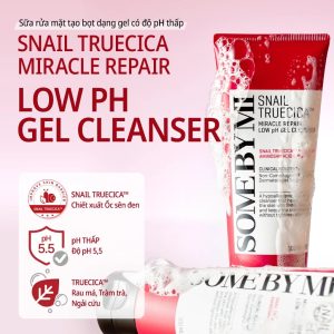 sữa rửa mặt Snail Truecica Miracle Repair Low pH Gel Cleanser